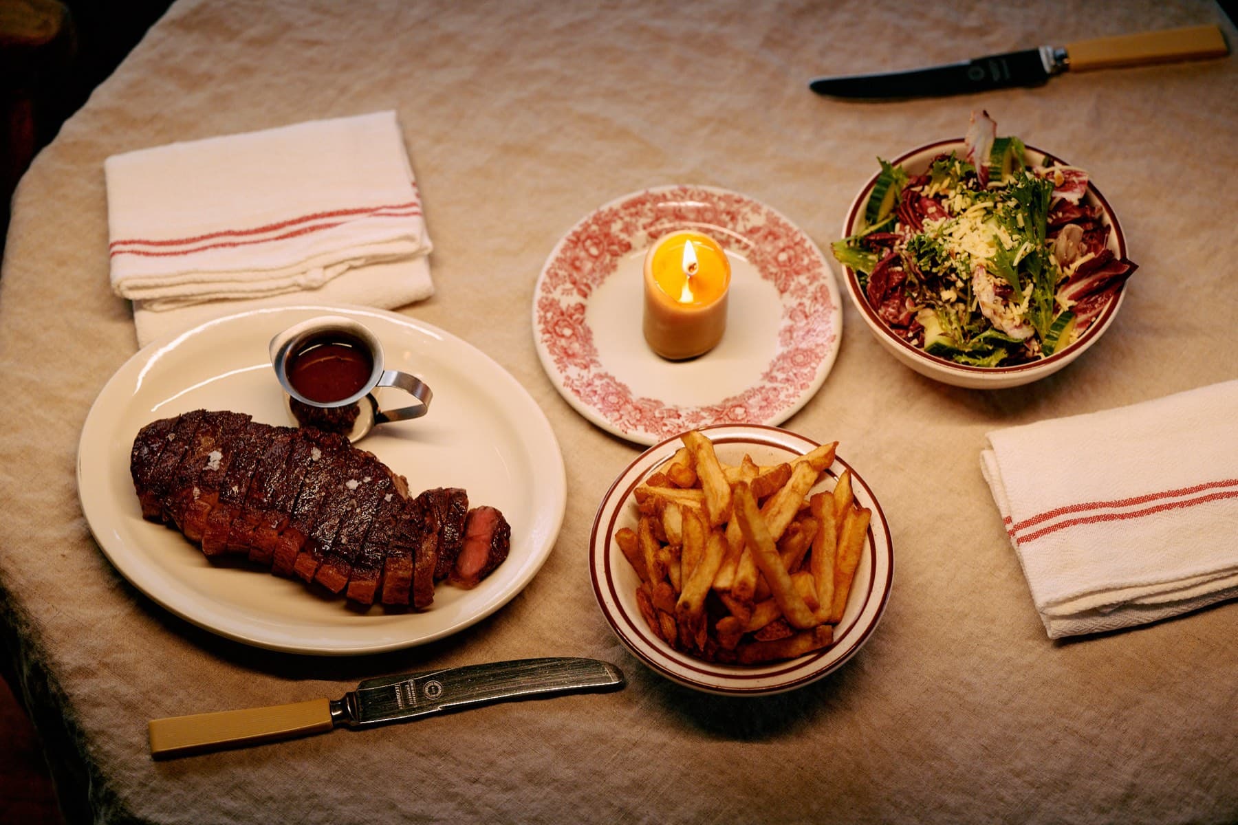 A table laid out